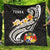 Tonga Premium Quilt - Tonga Seal Polynesian Patterns Plumeria (Black) - Polynesian Pride