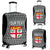 Fiji Custom Personalised Luggage Covers - Tapa Pattern Sport Style Black - Polynesian Pride