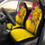 Polynesian Hawaii Kanaka Maoli Car Seat Covers - Hibiscus Flowers & Polynesian Patterns Universal Fit Yellow - Polynesian Pride