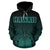 Hawaii Kanaka Polynesian Hoodie Turquoise Neon Style - Polynesian Pride