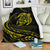 Hawaii Turtle Premium Blanket - Yellow - Frida Style White - Polynesian Pride