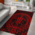 Hawaiian Kakau Honu Arc Polynesian Area Rug AH Rug Red - Polynesian Pride