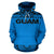 Guam All Over Hoodie Polynesian Blue and Black - Polynesian Pride