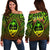 Polynesian Guam Women's Off Shoulder Sweater - Reggae Vintage Polynesian Patterns Art - Polynesian Pride