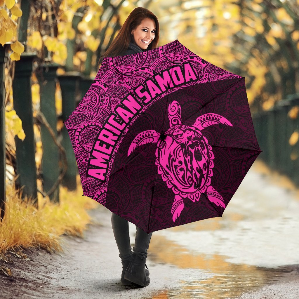 American Samoa Umbrella Turtle Mermaid Polynesian Pattern Pink - Polynesian Pride