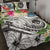 FSM Polynesian Quilt Bed Set - Summer Plumeria (White) White - Polynesian Pride