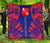 Wallis And Futuna Premium Quilt - Wallis And Futuna Coat Of Arms Polynesian Red Tattoo (Dark Blue) - Polynesian Pride