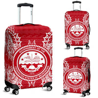 Federated States Of Micronesian Luggage Covers Map Red White Red - Polynesian Pride