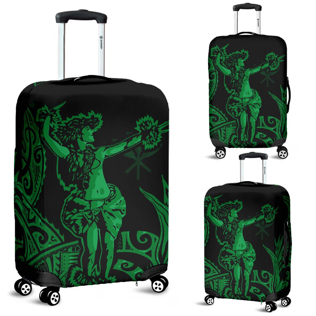 Polynesian Hawaii Luggage Covers - Hula Girl Green Green - Polynesian Pride