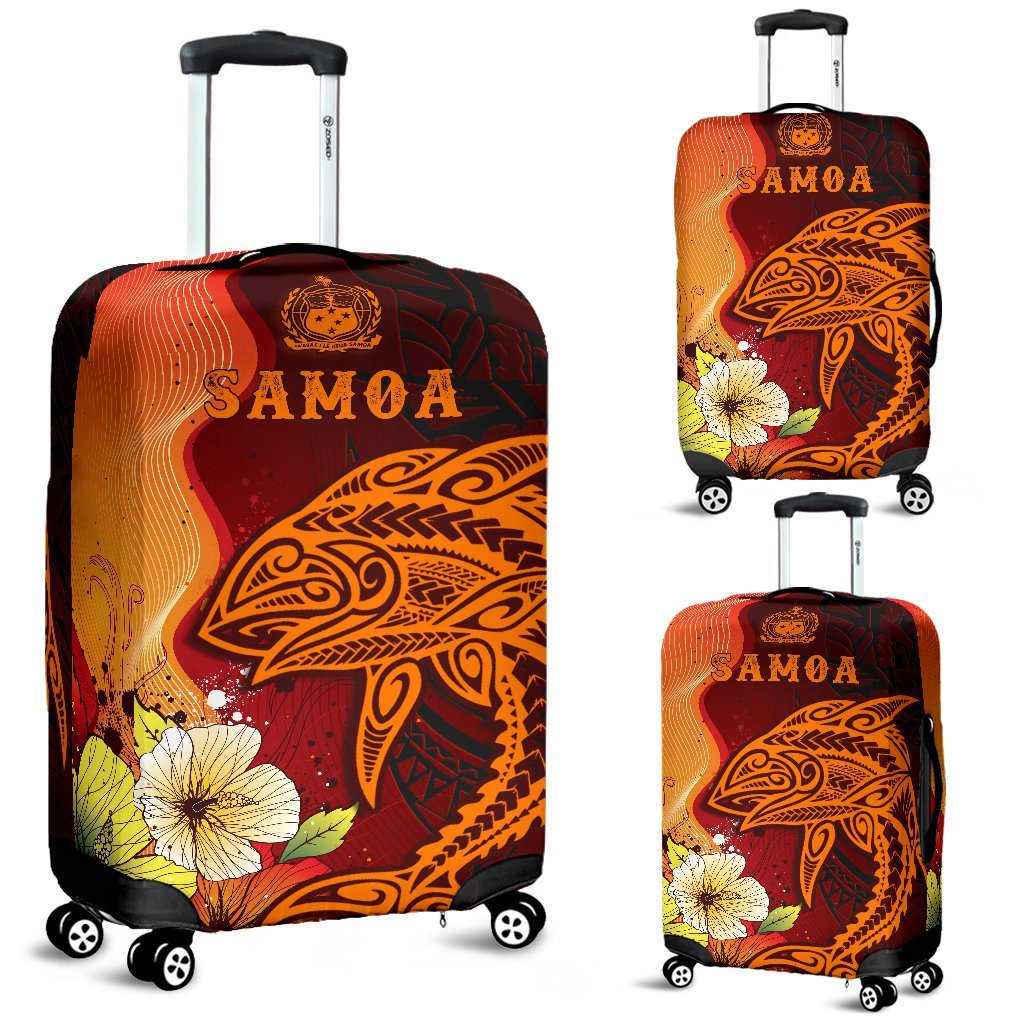 Samoa Luggage Covers - Tribal Tuna Fish Orange - Polynesian Pride