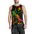 Yap Polynesian Men Tank Top - Turtle With Blooming Hibiscus Reggae - Polynesian Pride