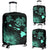 Hawaii Hibiscus Map Polynesian Ancient Turuqoise Turtle Luggage Covers Turquoise - Polynesian Pride