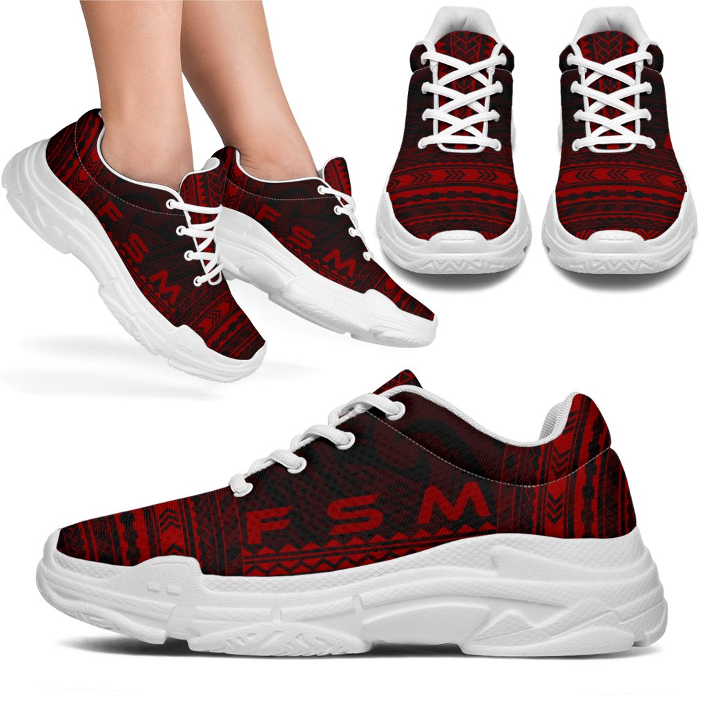 Federated States Of Micronesia Chunky Sneakers - Polynesian Chief Red Version - Polynesian Pride