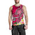 American Samoa Polynesian Men's Tank Top - Turtle Plumeria (Pink) - Polynesian Pride