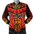 Anzac Lest We Forget Poppy Men Bomber Jacket New Zealand Maori Silver Fern - Australia Aboriginal Art - Polynesian Pride