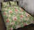 Hawaii Quilt Bed Set Tropical Hibiscus Plumeria Green AH Black - Polynesian Pride