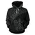 Guam Hoodie Guam Coat of Arm In Turtle Polynesian Tattoo Gray - Polynesian Pride