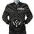 Kosrae Men's Bomber Jacket - Kosrae Flag In Polynesian Tattoo Style (Black) Black - Polynesian Pride