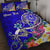 Tahiti Custom Personalised Quilt Bed Set - Turtle Plumeria (Blue) Blue - Polynesian Pride