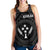 Kosrae Women's Racerback Tank - Kosrae Flag In Polynesian Tattoo Style (Black) - Polynesian Pride