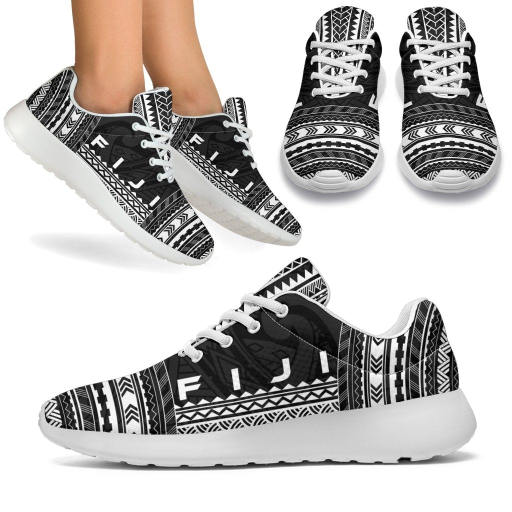 Fiji Sporty Sneakers - Polynesian Chief Black Version White - Polynesian Pride