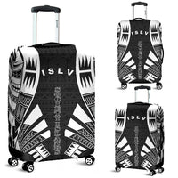 Society Islands Luggage Cover - Polynesian Tattoo Black Black - Polynesian Pride