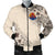 Tahiti Men's Bomber Jacket - The Beige Hibiscus - Polynesian Pride