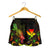 Hawaii Polynesian Women's Shorts - Turtle With Blooming Hibiscus Reggae - Polynesian Pride