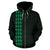 Hawaii Kakau Polynesian Green Hammerhead Shark Hoodie (Zip) - Polynesian Pride