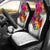 Tonga Car Seat Covers Polynesian Hibiscus White Pattern Universal Fit White - Polynesian Pride