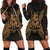 Vanuatu Polynesian Hoodie Dress Map Gold Gold - Polynesian Pride