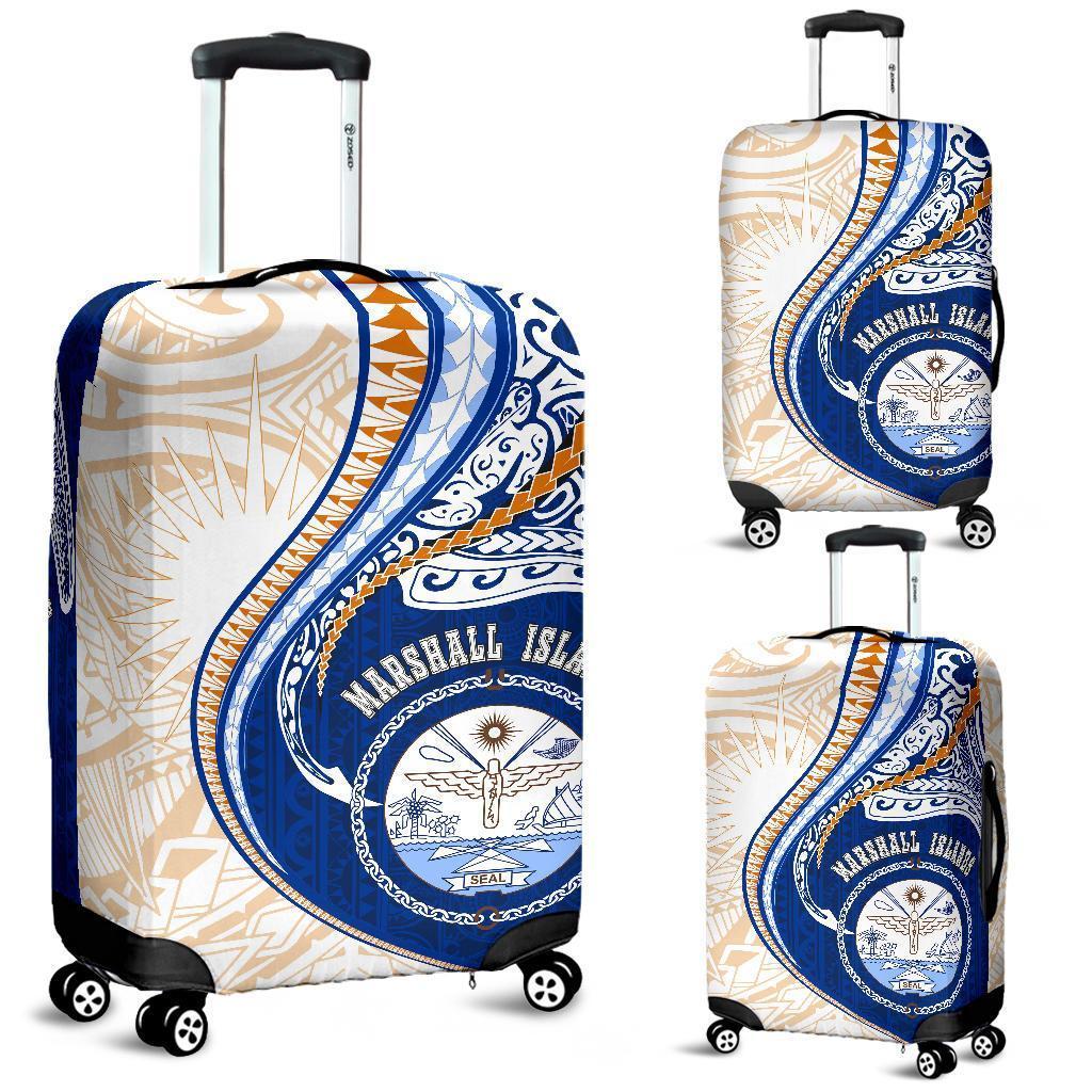 Marshall Islands Luggage Covers Kanaloa Tatau Gen MH Black - Polynesian Pride