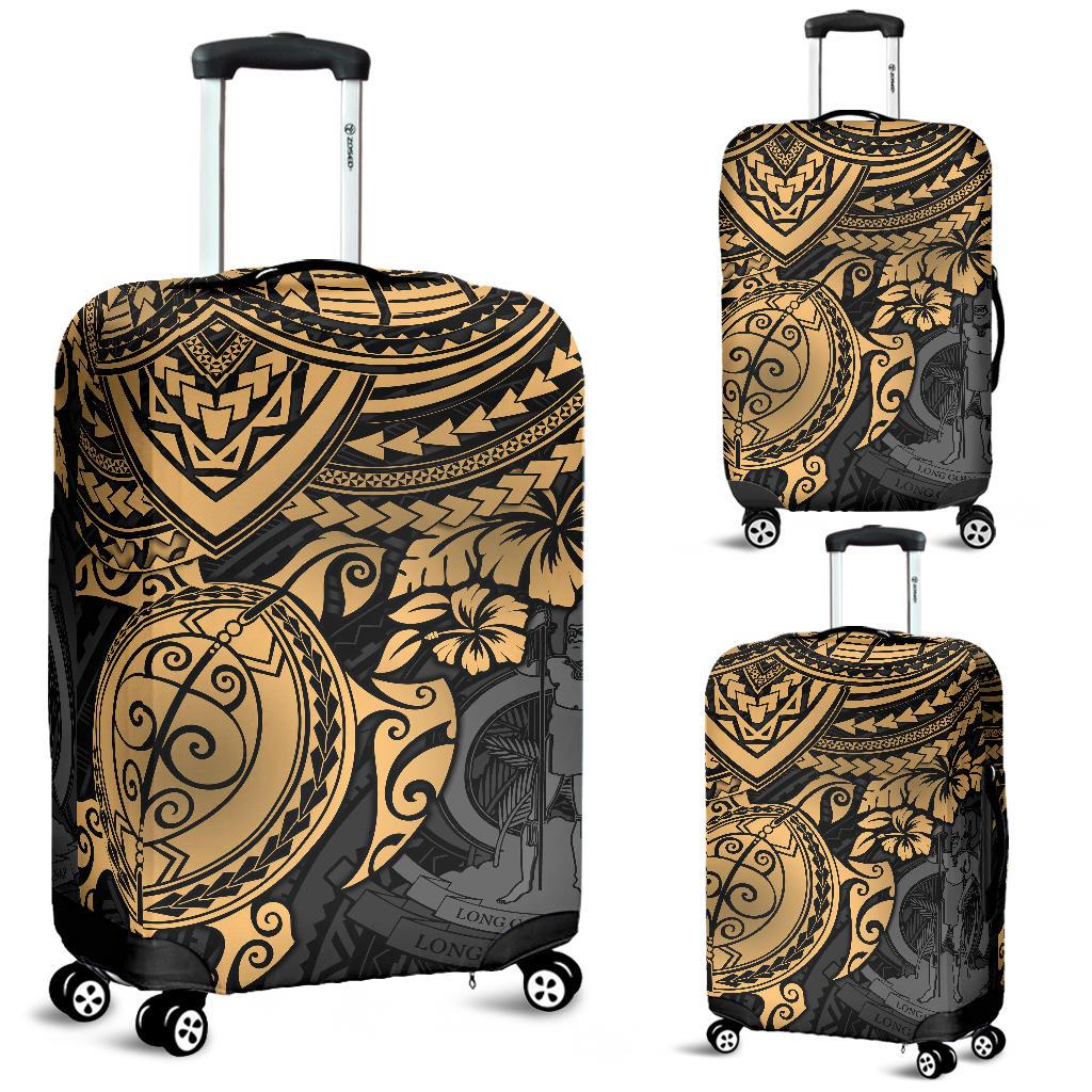 Vanuatu Polynesian Luggage Covers - Gold Turtle - Polynesian Pride