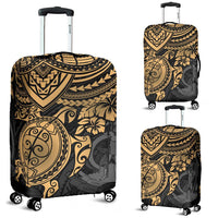 Vanuatu Polynesian Luggage Covers - Gold Turtle - Polynesian Pride