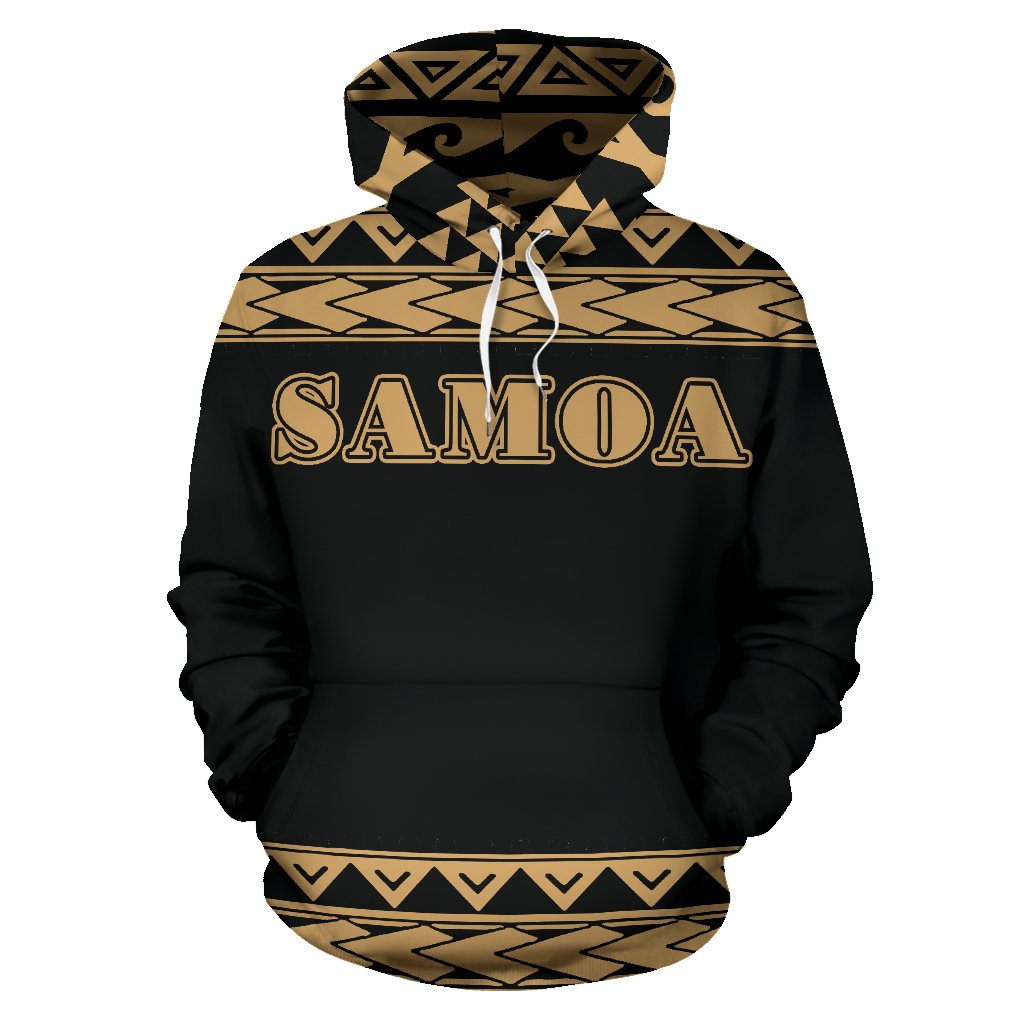 Samoa All Over Hoodie Polynesian Gold Version - Polynesian Pride
