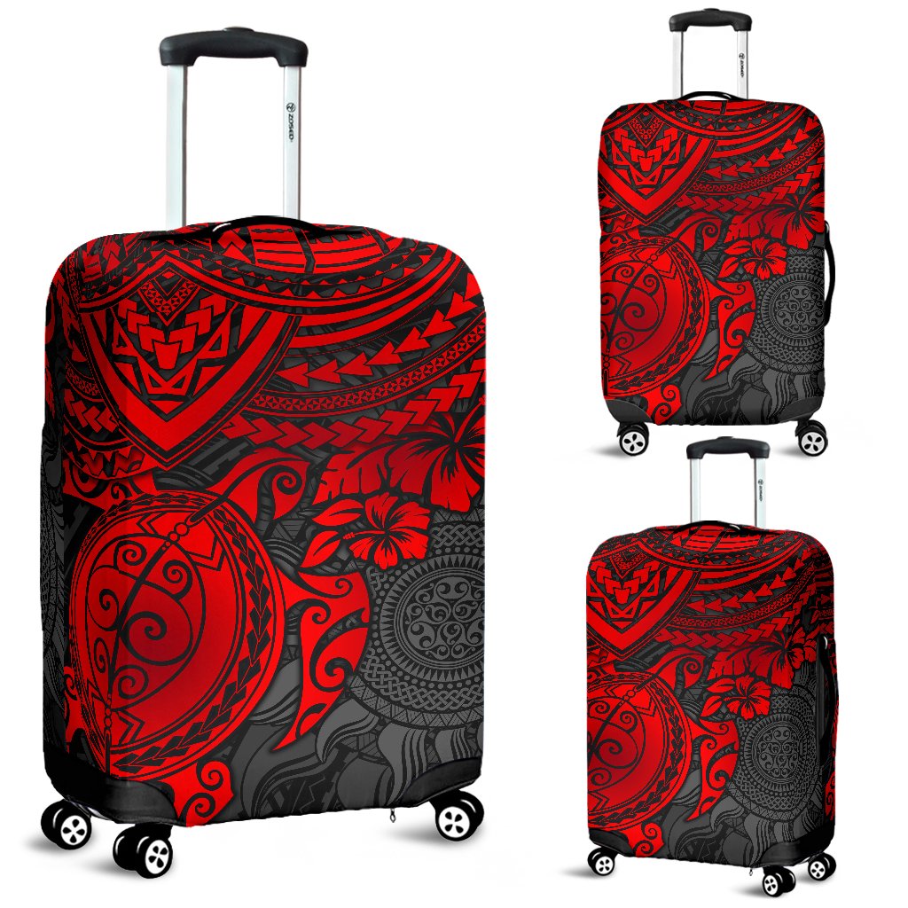 Polynesian Luggage Covers - Polynesian Red Turtle Red - Polynesian Pride