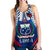 Samoa Rugby Women's Racerback Tank Tribal Pattern Blue - Polynesian Pride