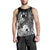 Tonga Men's Tank Top - Humpback Whale with Tropical Flowers (White) - Polynesian Pride