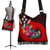 Kosrae Boho Handbag - Polynesian Hook And Hibiscus (Red) - Polynesian Pride