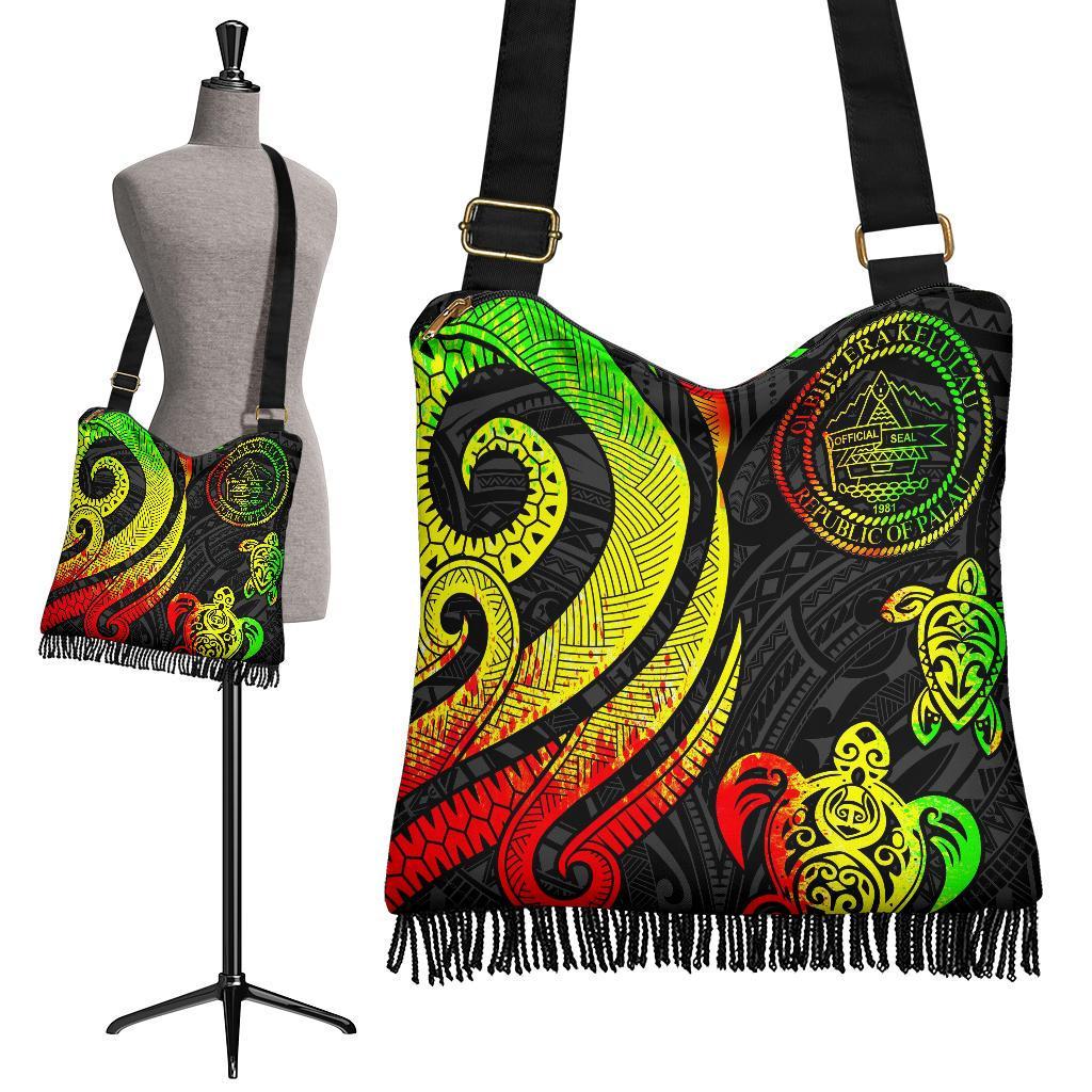 Palau Boho Handbag - Reggae Tentacle Turtle Boho Handbag One Size Reggae - Polynesian Pride