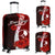 Yap Polynesian Custom Personalised Luggage Covers - Coat Of Arm With Hibiscus Red - Polynesian Pride