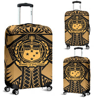 Samoa Polynesian Luggage Covers - Samoa Gold Seal with Polynesian Tattoo - Polynesian Pride