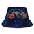 Kosrae Polynesian Bucket Hat - Blue Turtle Hibiscus - Polynesian Pride