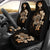 Hawaiian Kanaka Hibiscus Plumeria Mix Polynesian Turtle Car Seat Covers Orange AH - Polynesian Pride