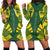 Society Islands Hoodie Dress - Polynesian Tattoo Flag Black - Polynesian Pride