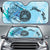 American Samoa Auto Sun Shades - Custom Personalised Polynesian Turtle Under The Sea Auto Sun Shade - American Samoa Universal Fit Blue - Polynesian Pride