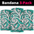 Polynesian Maori Ethnic Ornament Turquoise Bandana 3 - Pack - Polynesian Pride