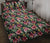 Hawaii Quilt Bed Set Tropical Flowers Palm And Leaves AH Black - Polynesian Pride