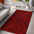 Hawaii Area Rug Polynesian Kakau Turtle AH Rug Red - Polynesian Pride