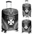 Wallis And Futuna Polynesian Chief Luggage Cover - Black Version Black - Polynesian Pride